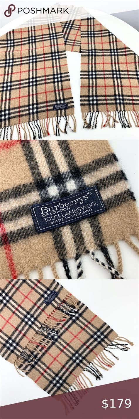 vintage burberry lambswool scarf